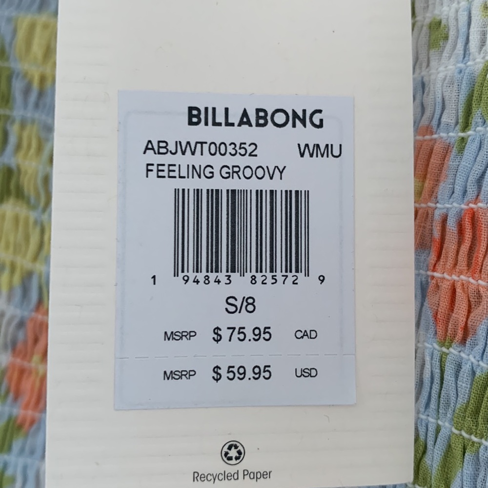 NWT - Billabong Feeling Groovy Top - Picture 5 of 5